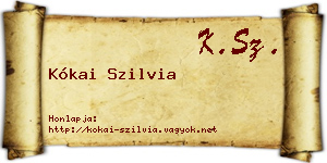 Kókai Szilvia névjegykártya